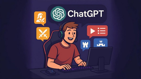 Геймер взаимодействует с ChatGPT для улучшения игрового опыта в 2025 г