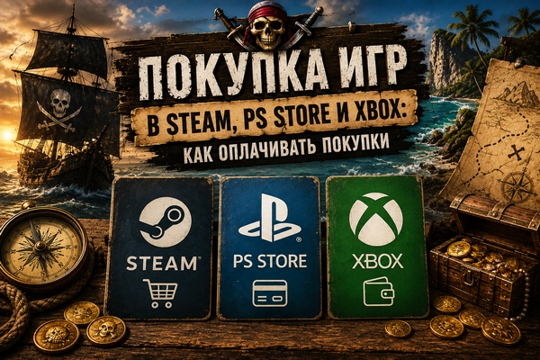 Покупка игр в Steam, PS Store и Xbox