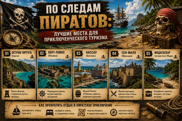 Пиратский маршрут: лучшие места для приключений