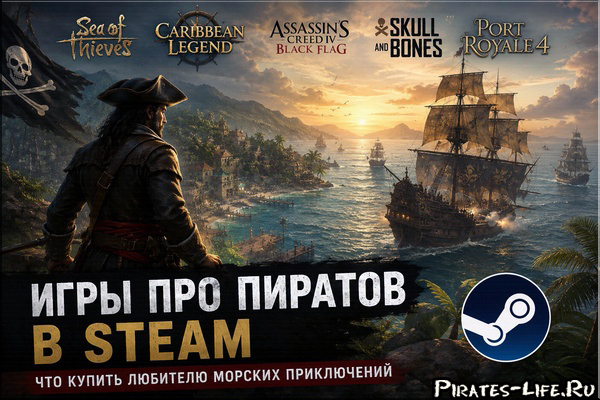Игры про пиратов в Steam - лучшие игры о морских приключениях